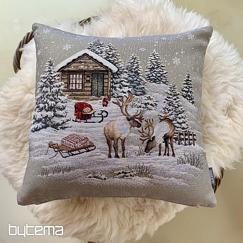 Christmas tapestry cover WINTER LANDSCAPE