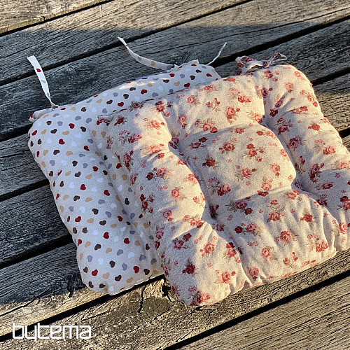 Chair cushions ROSES red