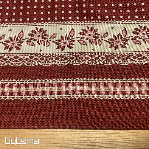 Tapestry tablecloth and shawl SELSKÁ JIZBA red