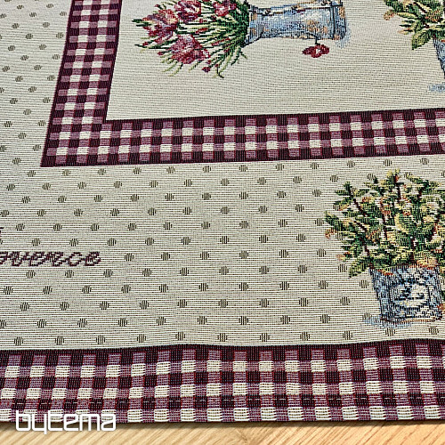Tapestry tablecloth and scarf FLOWERS FROM PROVENCE