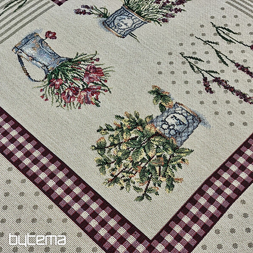 Tapestry tablecloth and scarf FLOWERS FROM PROVENCE