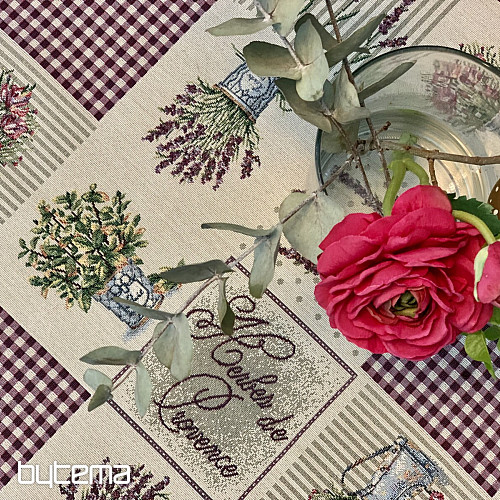 Tapestry tablecloth and scarf FLOWERS FROM PROVENCE
