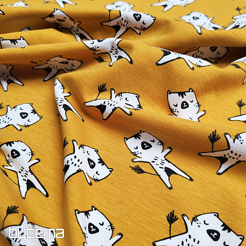 Cotton knitwear KITTENS ocher
