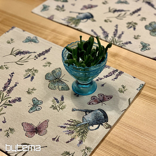 Tapestry tablecloth, Lavender scarf 5