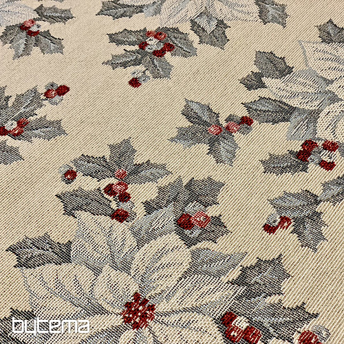 Tapestry tablecloth, scarf CHRISTMAS STAR SILVER