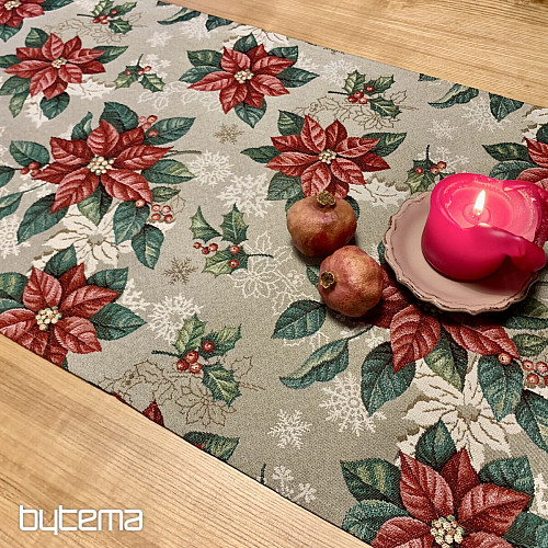 Tapestry tablecloth, scarf RED CHRISTMAS STAR