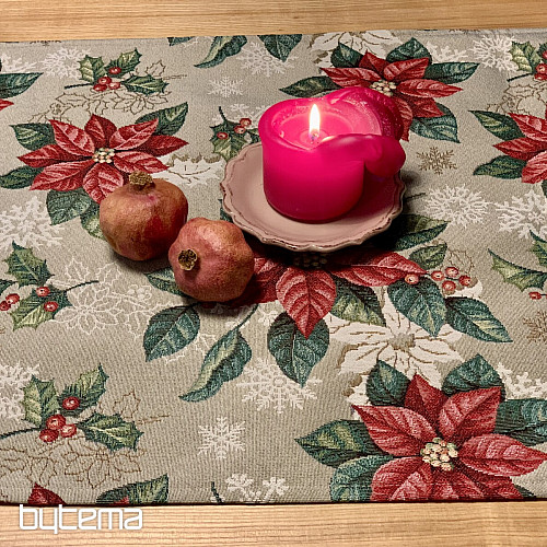 Tapestry tablecloth, scarf RED CHRISTMAS STAR