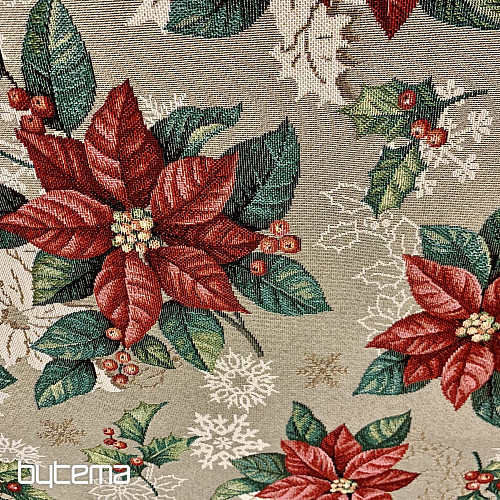 Tapestry tablecloth, scarf RED CHRISTMAS STAR
