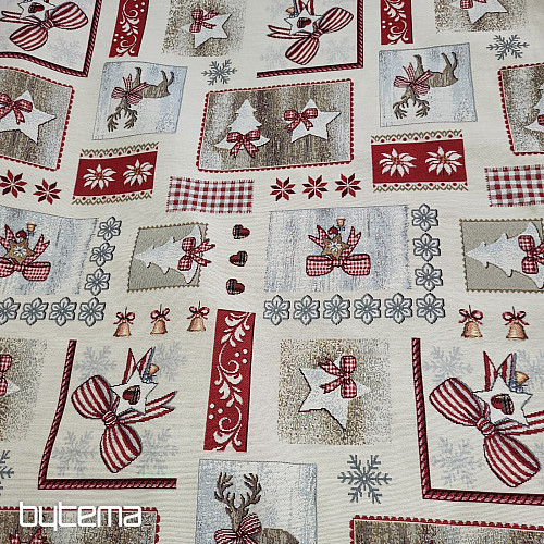 Tapestry tablecloth and scarf COUNTRY CHRISTMAS