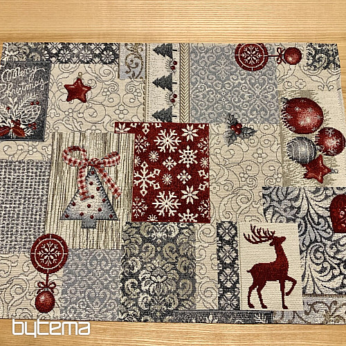 Tapestry tablecloth and scarf MODERN CHRISTMAS