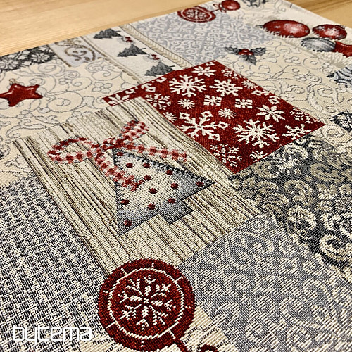 Tapestry tablecloth and scarf MODERN CHRISTMAS
