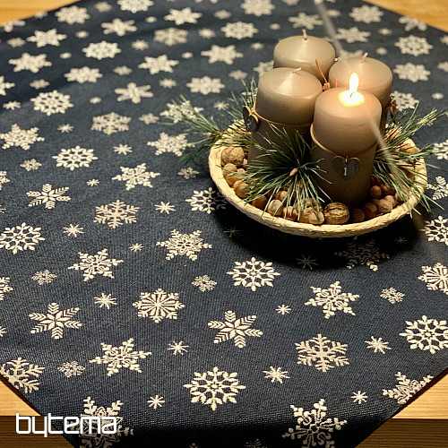 Gobelin tablecloth, scarf Blue flake