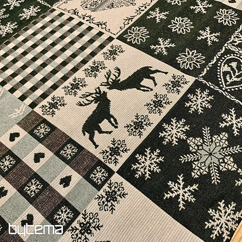 Tapestry tablecloth, scarf DEER GREEN