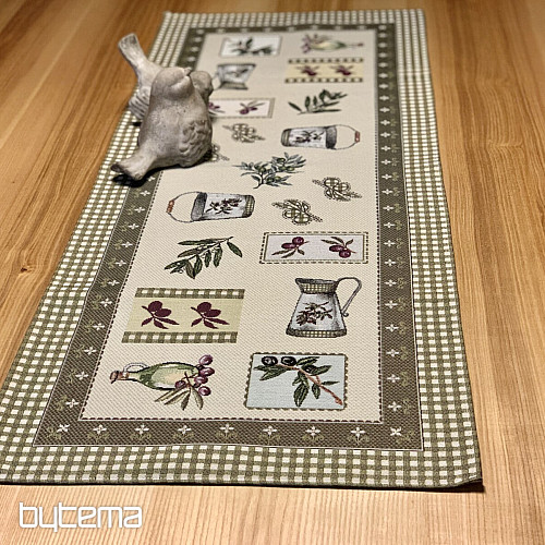 Tapestry tablecloth, OLIVE scarf