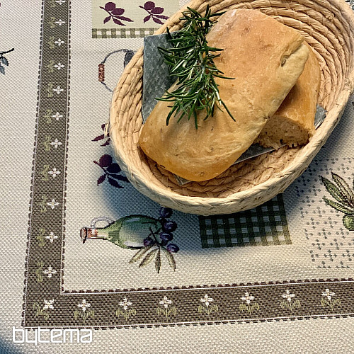 Tapestry tablecloth, OLIVE scarf