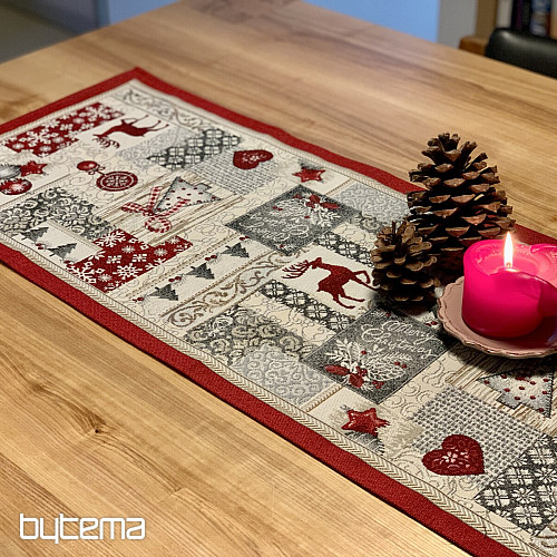 Tapestry tablecloth, scarf MERRY CHRISTMAS