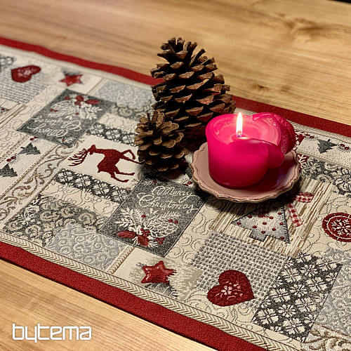 Tapestry tablecloth, scarf MERRY CHRISTMAS