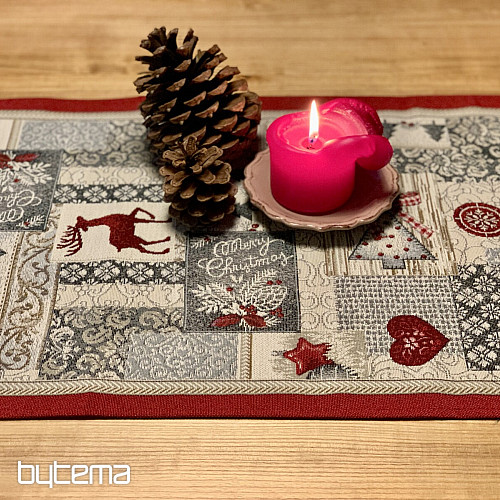 Tapestry tablecloth, scarf MERRY CHRISTMAS