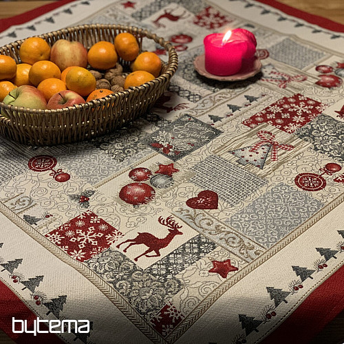 Tapestry tablecloth, scarf MERRY CHRISTMAS