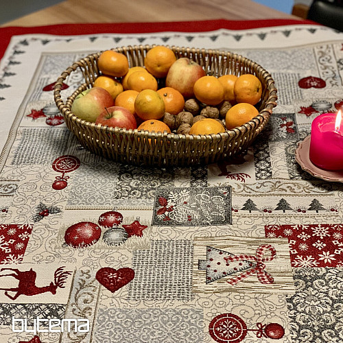 Tapestry tablecloth, scarf MERRY CHRISTMAS