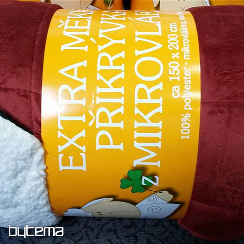 microfiber blanket EXTRA SOFT SHEEP stitching BORDÓ