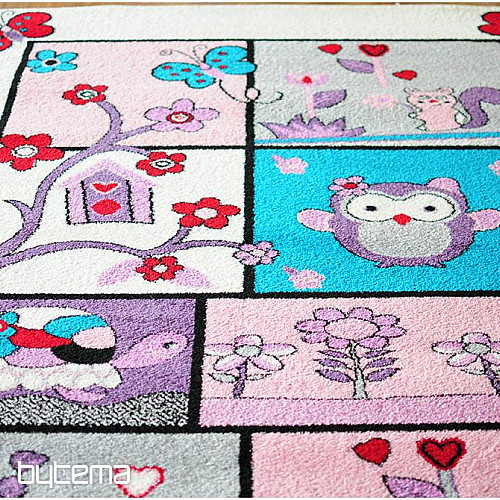 Children&#39;s rug ANIMALS cream