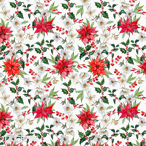 Decorative fabric COLMAR poinsettia 401