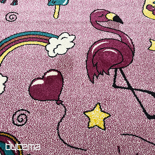 Children's piece rug PLAY FLAMINGO
