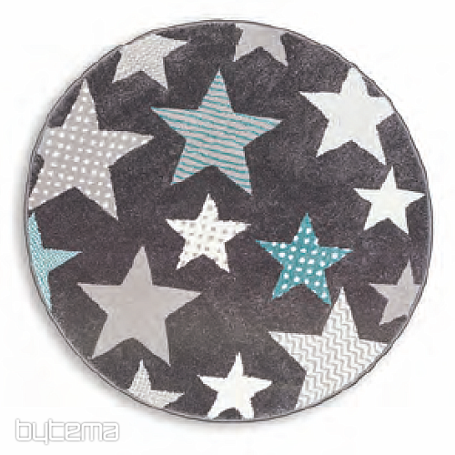 Children's round carpet PASTEL Stars