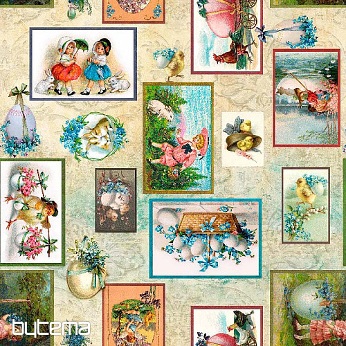 Decorative fabric of VICTORIAN EASTER