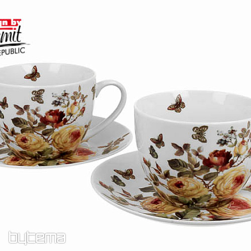 Porcelain espresso mugs set ROSE