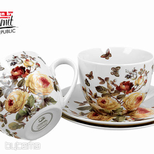 Porcelain espresso mugs set ROSE