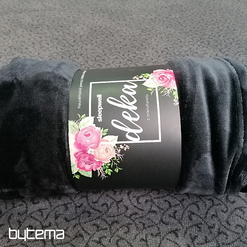 Black microflannel blanket