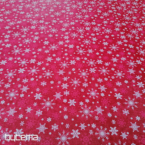 Cotton fabric RED FLAKES
