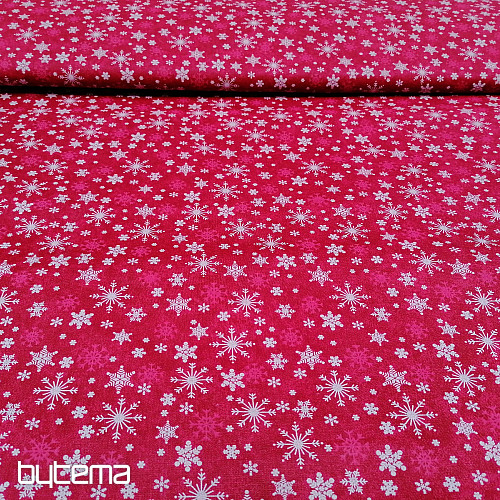 Cotton fabric RED FLAKES