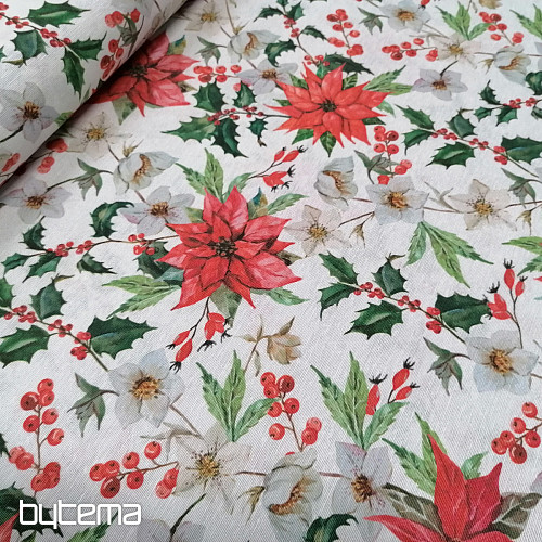Decorative fabric COLMAR poinsettia 401