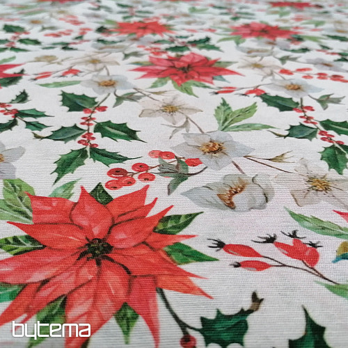 Decorative fabric COLMAR poinsettia 401