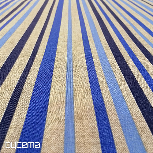 Decorative fabric blue stripe