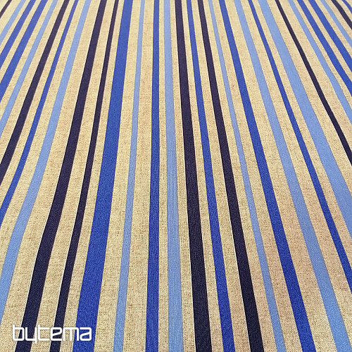 Decorative fabric blue stripe