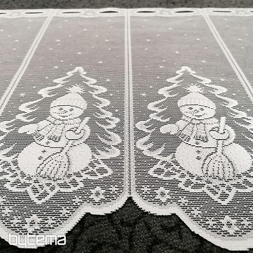 CHRISTMAS jacquard curtain for the SNOWMAN stained glass window