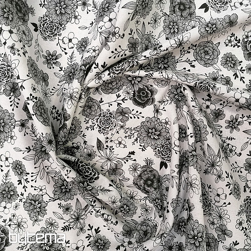 Cotton fabric FLOWERS FLORAL 1