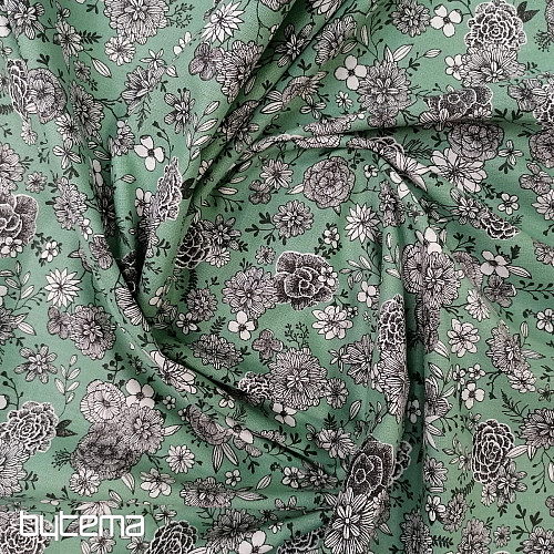 Cotton fabric FLOWERS FLORAL 3