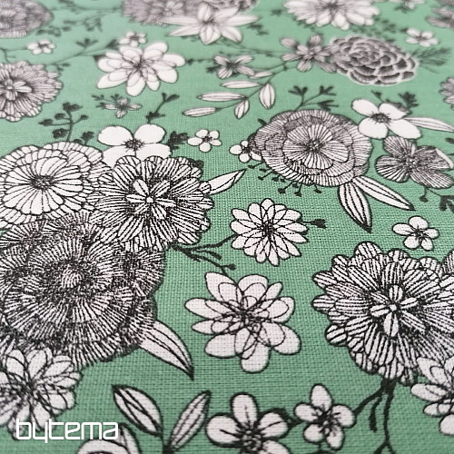 Cotton fabric FLOWERS FLORAL 3