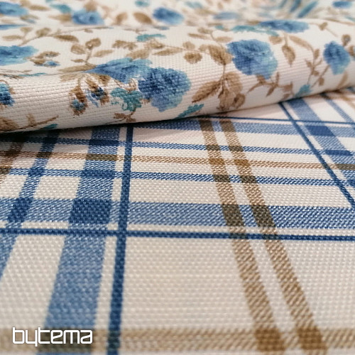 Decorative fabric LAURA - check blue