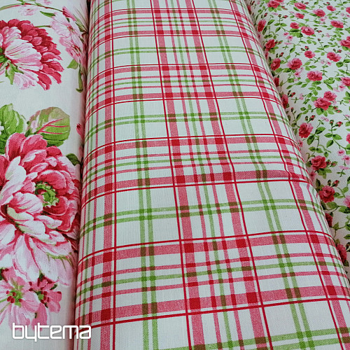 Decorative fabric LAURA - big pink flowers