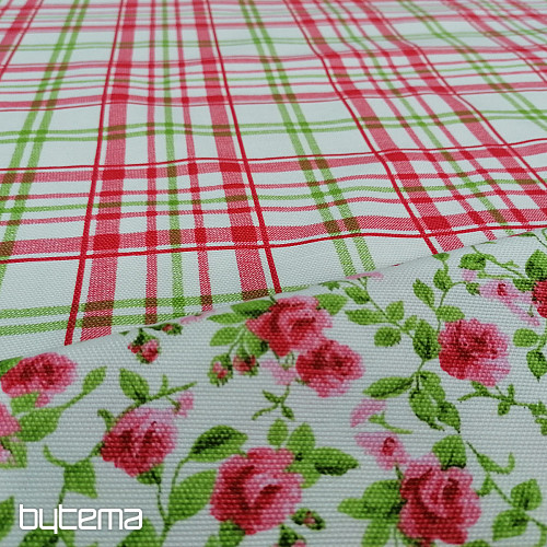 Decorative fabric LAURA - small pink flowers