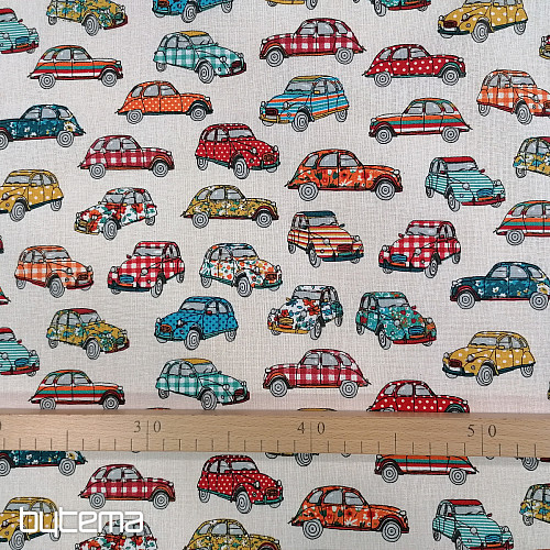 Cotton fabric AUTO colorful