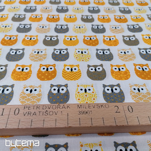 Decorative fabric MINI OWLS 3