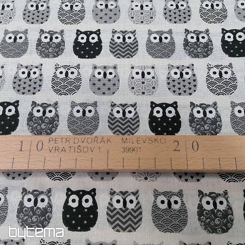 Decorative fabric MINI OWLS 8