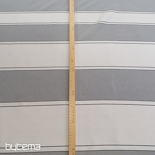 Curtain voal white - stripes